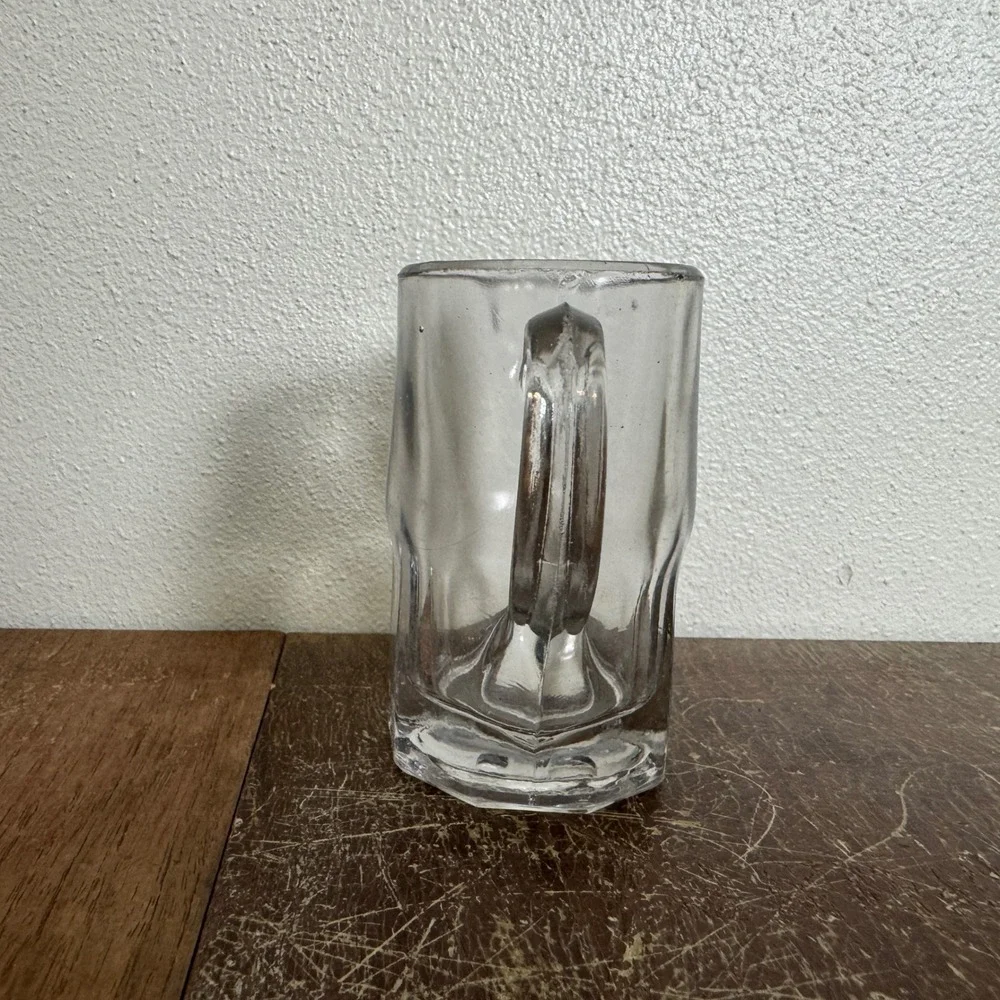 Vintage‎ Clear Pressed Glass Creamer Pitcher with handle